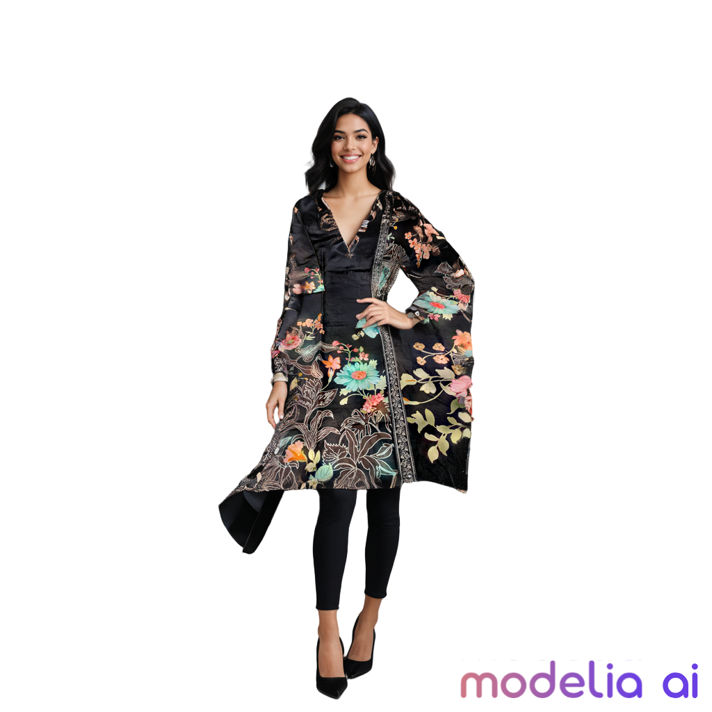 Cotton Digital Printed suit with Malmal Lining- 3 pc suit